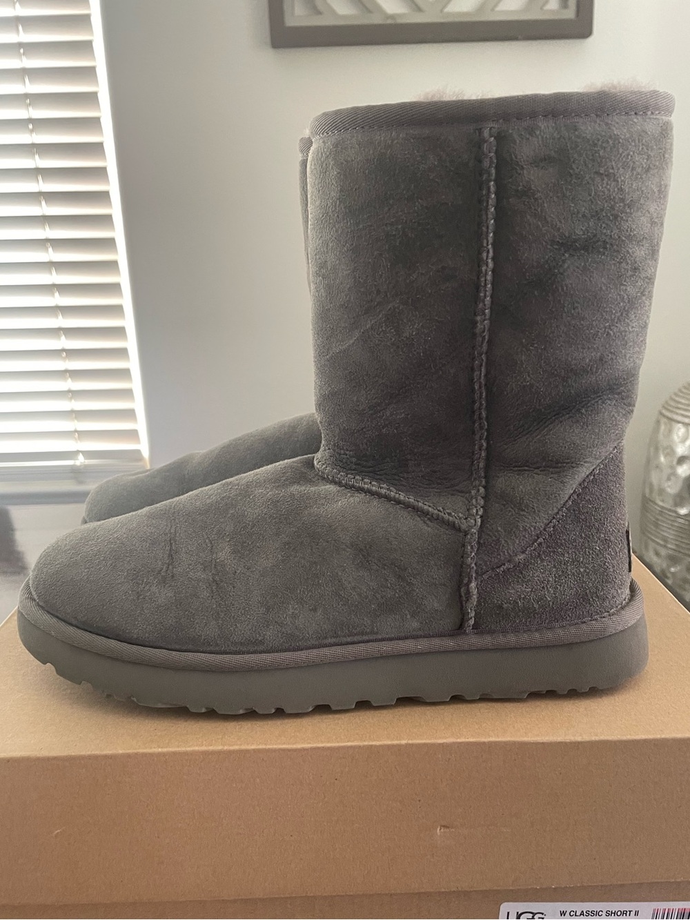 UGG Women's Classic Short Suede Boots in Gray